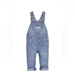 OshKosh B'gosh Denim Polka Dot Overalls